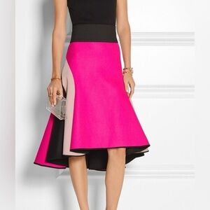 Milly Colorblock Melton Bonded Skirt